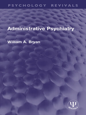 cover image of Administrative Psychiatry